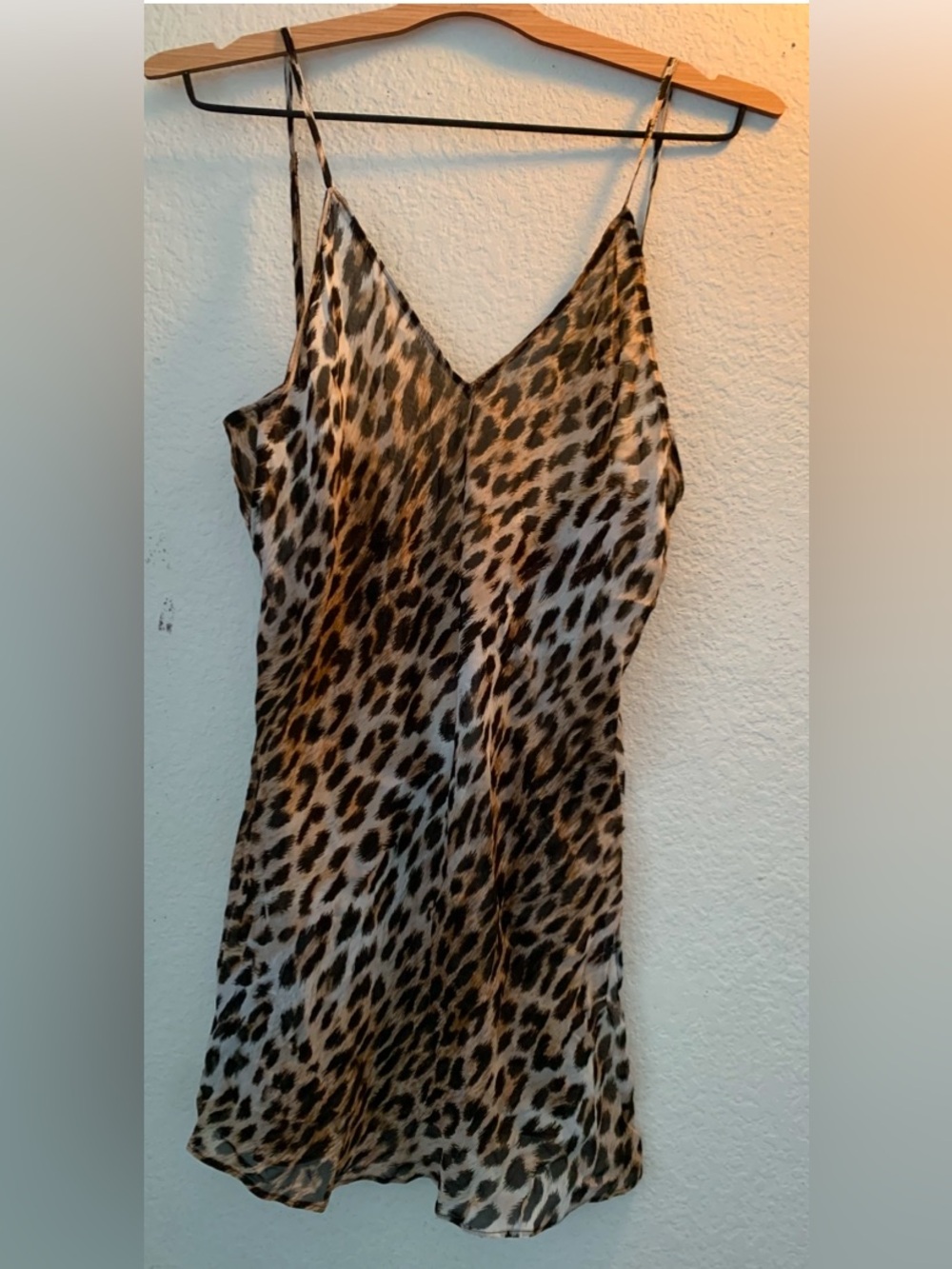 Zara Leopard Print Slip Top - Spaghetti Strap
